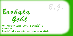 borbala gehl business card